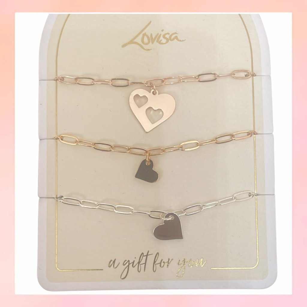 Mixed Metal Missing Heart Bracelet 18$